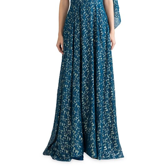 Shoshanna Caprina One-Shoulder Silk-Blend Gown - Picture 3 of 3